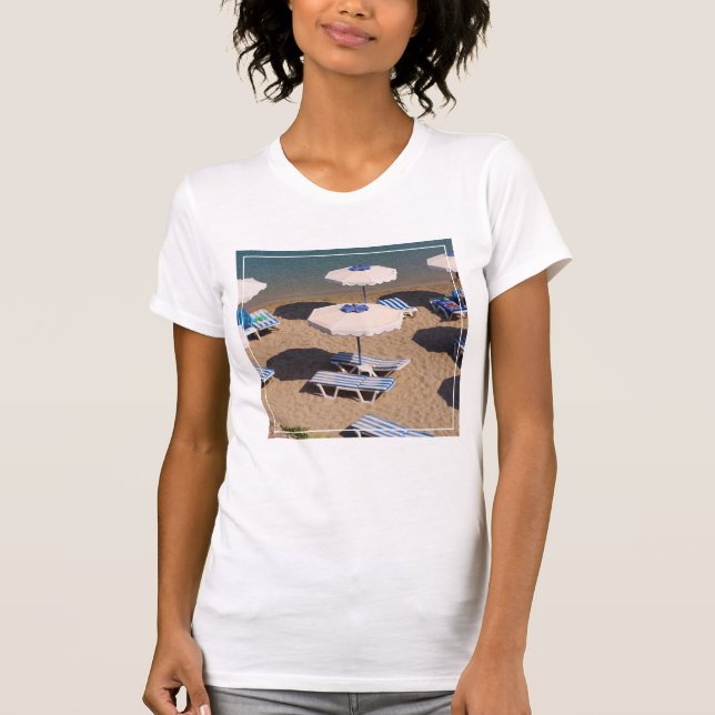 Strandvardagsrum | Rhodes, Dodecanese öar, T Shirt (Framsida)