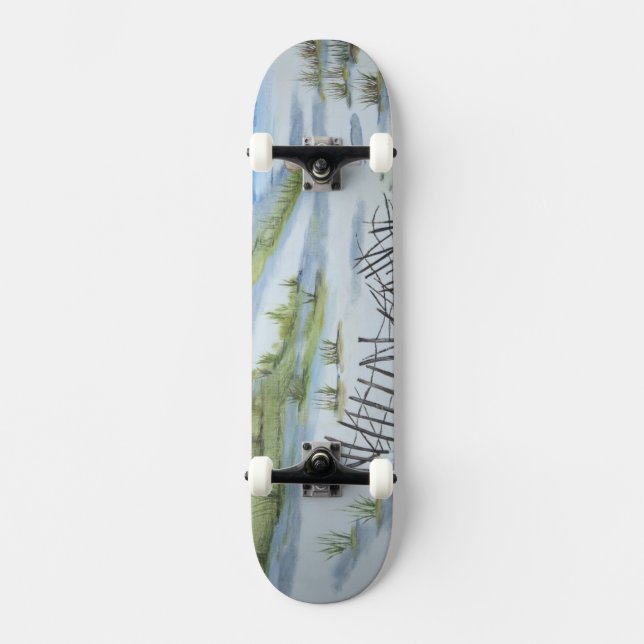 Strandvattenfärg Mini Skateboard Bräda 18,7 Cm (Framsida)