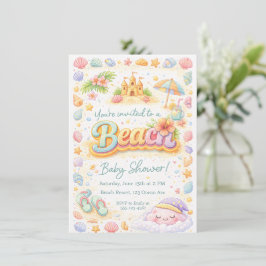 “Strandvibbar” Baby Shower-inbjudan Inbjudningar