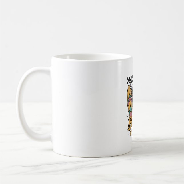 Strandvibbar Highland Ko Summer Vektor Art_1 Kaffemugg (Vänster)