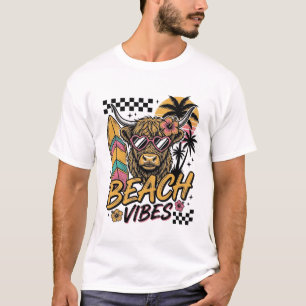 Strandvibbar Highland Ko Summer Vektor Art_1 T Shirt
