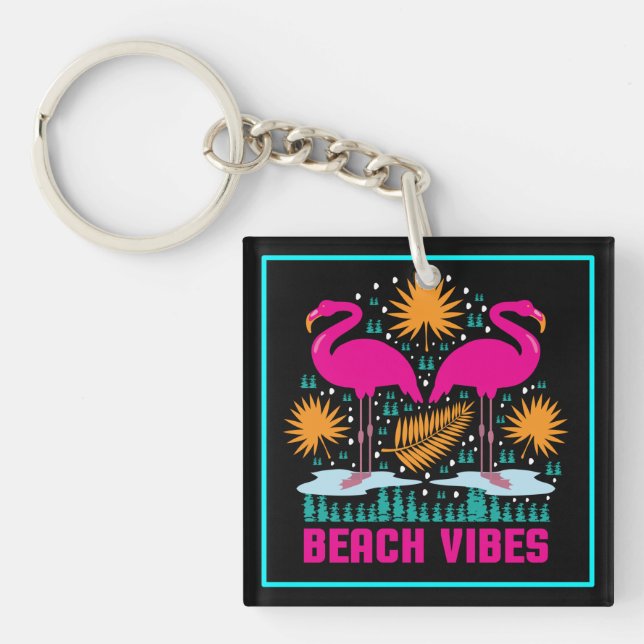 Strandvibbar Rosa Flamingodesign (Framsidan)