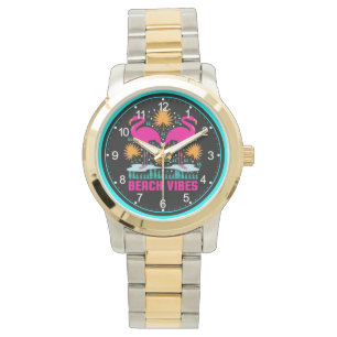 Strandvibbar Rosa Flamingodesign Armbandsur