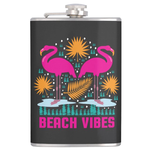 Strandvibbar Rosa Flamingodesign Fickplunta (Framsidan)