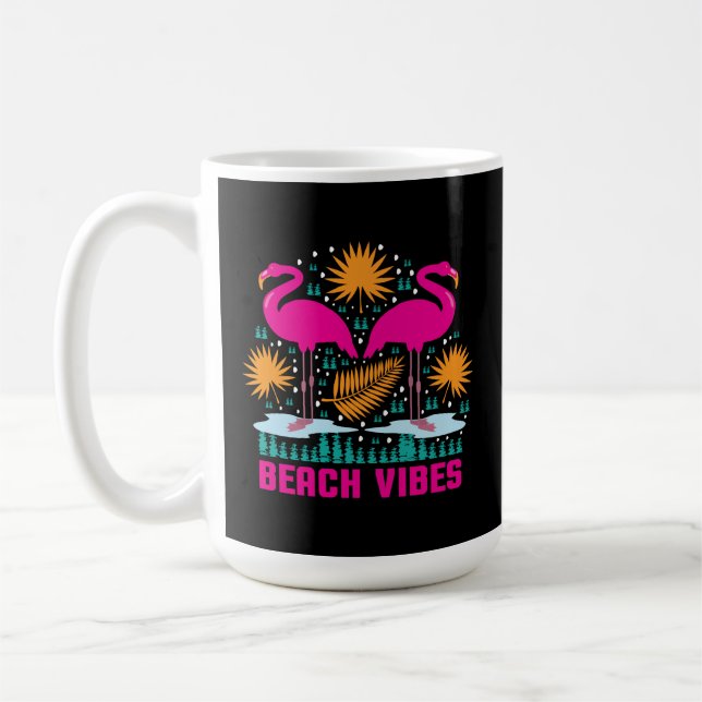 Strandvibbar Rosa Flamingodesign Kaffemugg (Vänster)