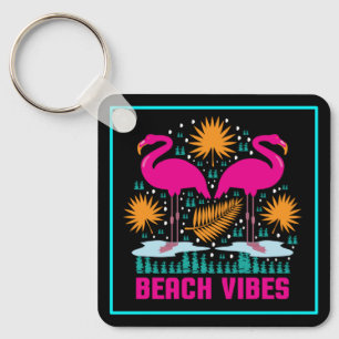 Strandvibbar Rosa Flamingodesign Nyckelring