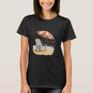 Strandvibbar Vattenfärg Strandstol Sommar T-Shirt