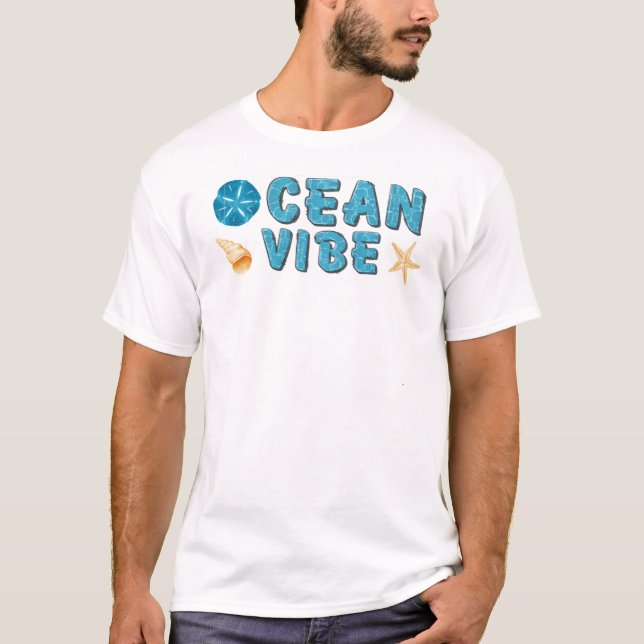 Strandviber, oceanen älskare, t-shirt sommar. (Framsida)