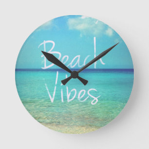 Strandvibes Rund Klocka