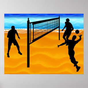 Strandvolleyboll Poster