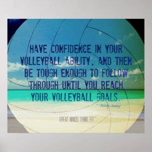 Strandvolleybollaffisch 017 för motivation poster