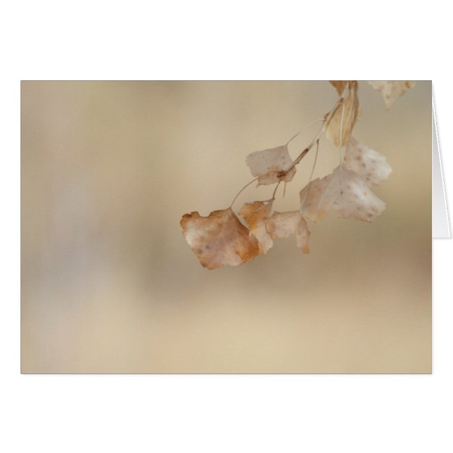 sträng av guldfärgat löv hälsningskort (Framsidan Horizontal)