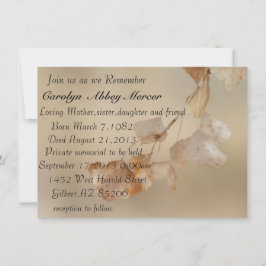 Sträng av gyllene löv inbjudningar