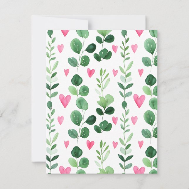 Sträng av hjärtan julkort (Framsida)