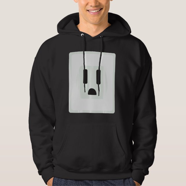 Sträng enkel plug-and-Socket lite Halloween Costu Hoodie (Framsida)