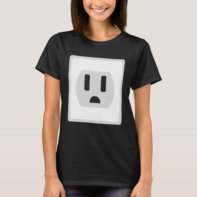 Sträng enkel plug-and-Socket lite Halloween Costu T Shirt (Framsida)