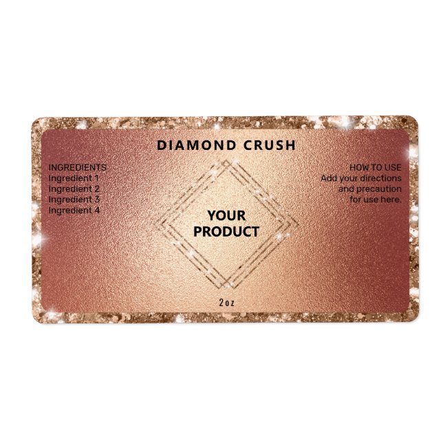 Sträng etiketter för dropper Flaska Guld i Ro Fraktsedel (Framsidan)