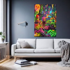 Sträng färglös dröm | AI Art Poster