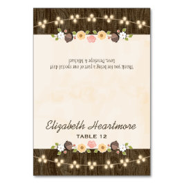 sträng för Ljus Fall Rustic Tält Place Card Bordsnummer