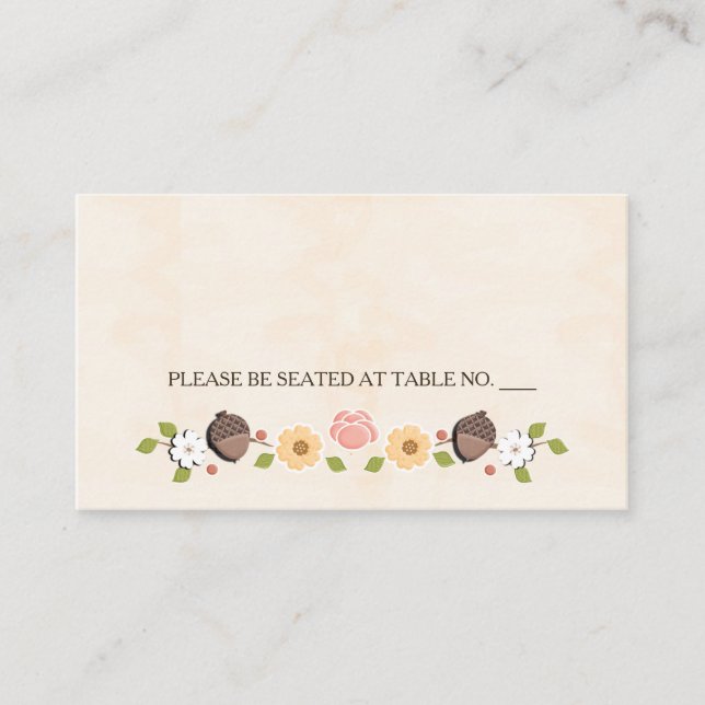  sträng för Ljus Rustic Fall Seating Ställe Placeringskort (Framsida)