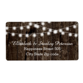 Sträng i ljus på den gamla vedsommaren bröllop fraktsedel