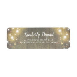 Sträng i Ljus Rustic Wood Struktur Land Returadress Etikett