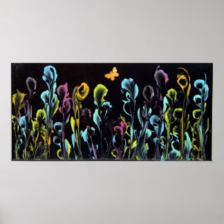 Sträng konst med fjäril på poster