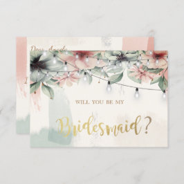 Sträng Ljus,Penseldrag,Blommigtens stödkort Inbjudningar