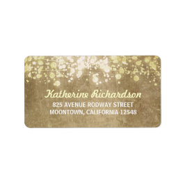 sträng ljus vintage bröllop adressetiketter