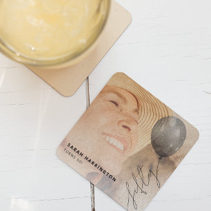 Sträng med femtio batonger   Foto 50:e Födelsedags Underlägg Papper Kvadrat