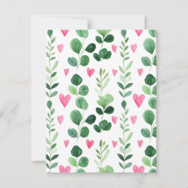 Sträng med hjärtan julkort