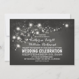 Sträng med inbjudan till Ljus Black & White Weddin