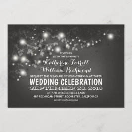 Sträng med inbjudan till Ljus Black & White Weddin