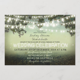 sträng med ljus-inbjudan till rustiskt bröllop inbjudningar