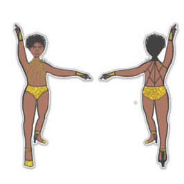 Sträng med stenar Webben Bakåt Gult nr 1 Klistermärken