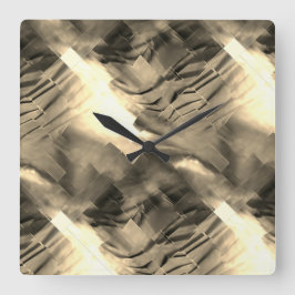 Sträng mosaik med abstrakt med tonstötar fyrkantig klocka