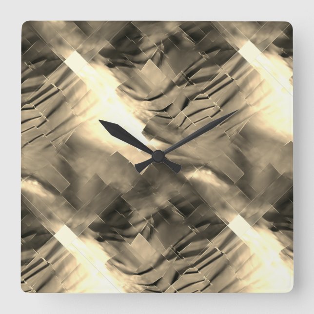 Sträng mosaik med abstrakt med tonstötar fyrkantig klocka (Framsida)