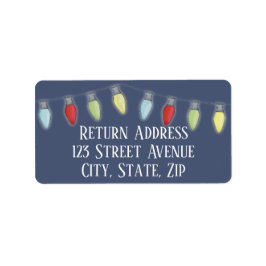 Sträng på Helgdag-segeletikett för julhälsning i L Adressetikett