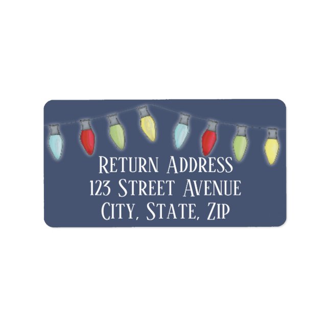 Sträng på Helgdag-segeletikett för julhälsning i L Adressetikett (Framsidan)