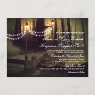 Sträng på Ljus Rustic Wedding-inbjudningar Inbjudningar