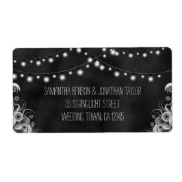 Sträng på stora Bröllopsetiketter i Ljus-kalkskivo Fraktsedel