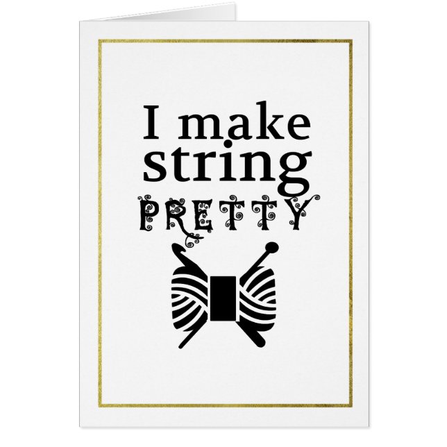 Sträng Söt Faux Guld Gräns-fartyg OBS Kort (Framsidan)