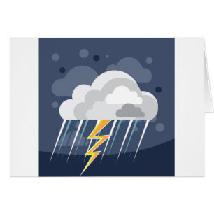 Sträng väderstormsymbol hälsningskort