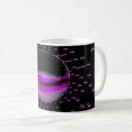 Stränga alienorber som avger mjukt Rosa ljus Kaffemugg