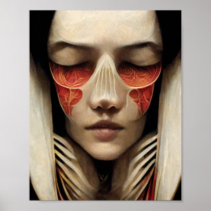 Stränga Ansikte 2 Surreal Art Poster