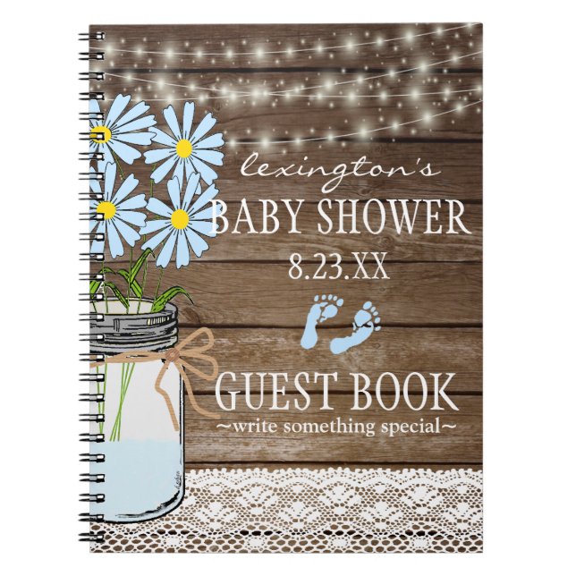 Stränga av Guestbook | för ljusbaby med Anteckningsbok Med Spiral (Framsidan)