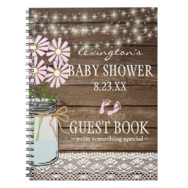 Stränga av Guestbook | för ljuslandbaby shower Anteckningsbok Med Spiral