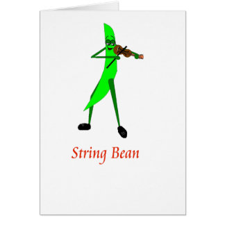 Stränga bönan hälsningskort