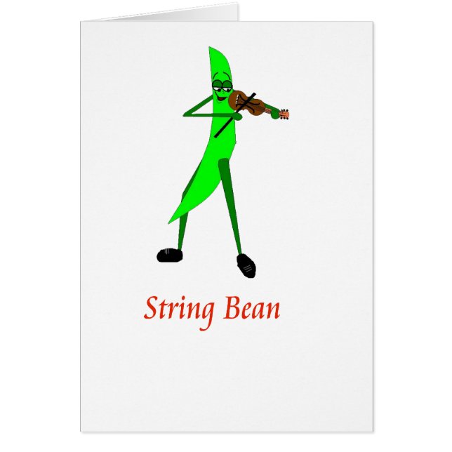 Stränga bönan hälsningskort (Framsidan)