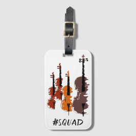 Stränga instrumenterar Squadmusiklegitimation Bagagebricka